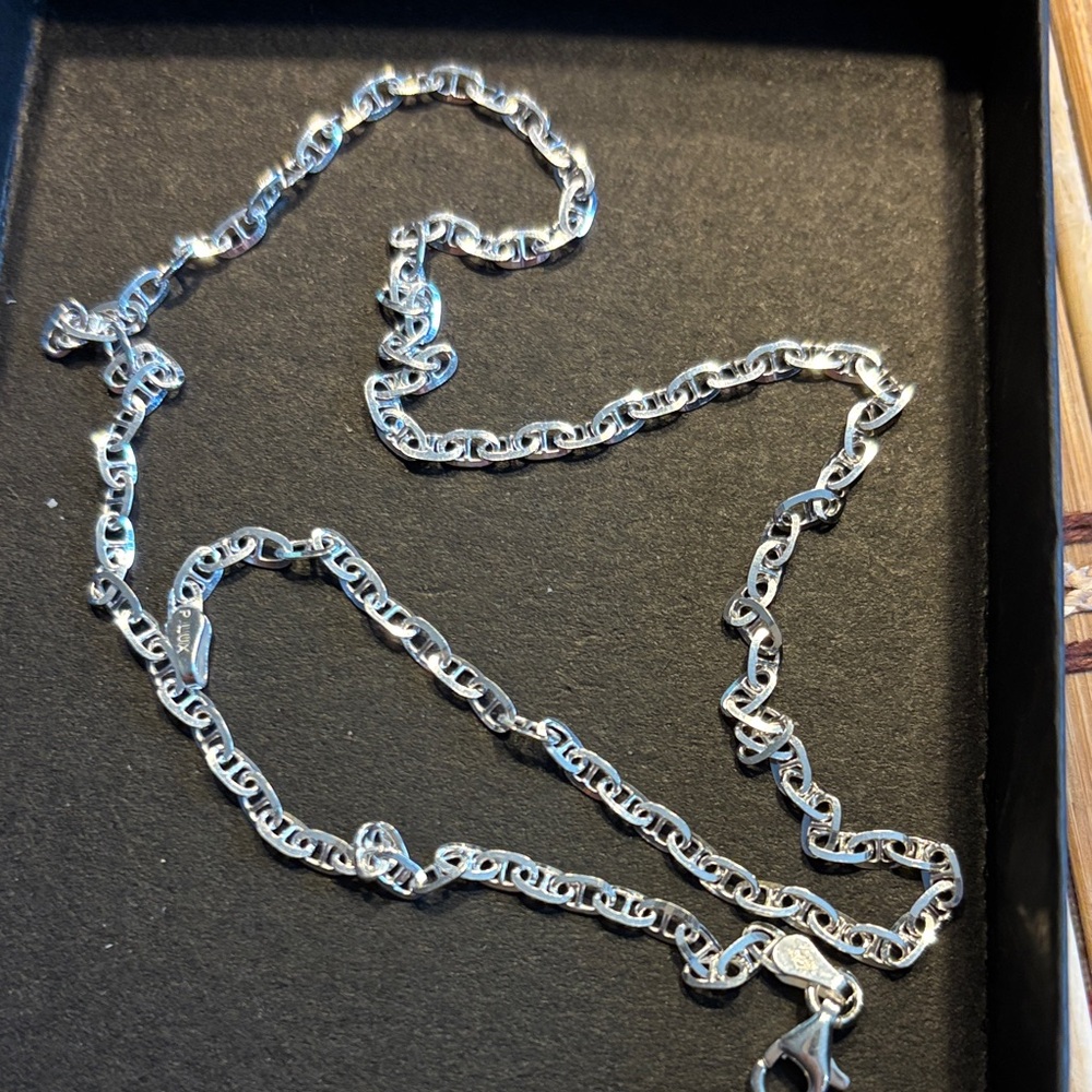 Sterling Silver Chain Necklace - gucci mariner NWOT